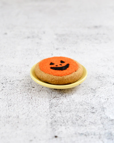 Sale Felt Orange Jack 'O Lantern Cookie