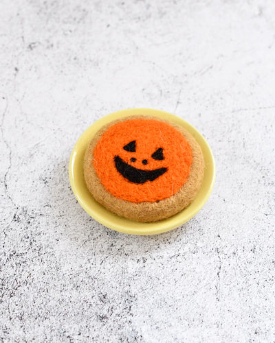 Sale Felt Orange Jack 'O Lantern Cookie