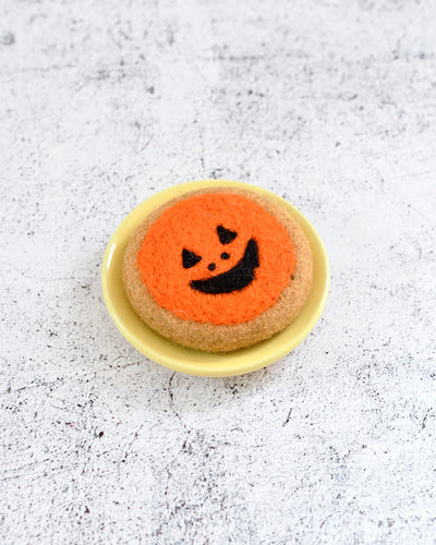 Sale Felt Orange Jack 'O Lantern Cookie