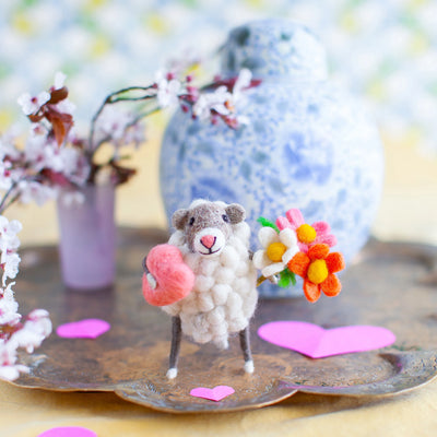 Heart and Flowers Sheep