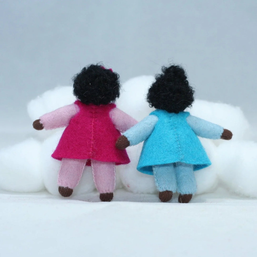 Sale Holiday Helper, Blue Dress, Dark Skin Tone