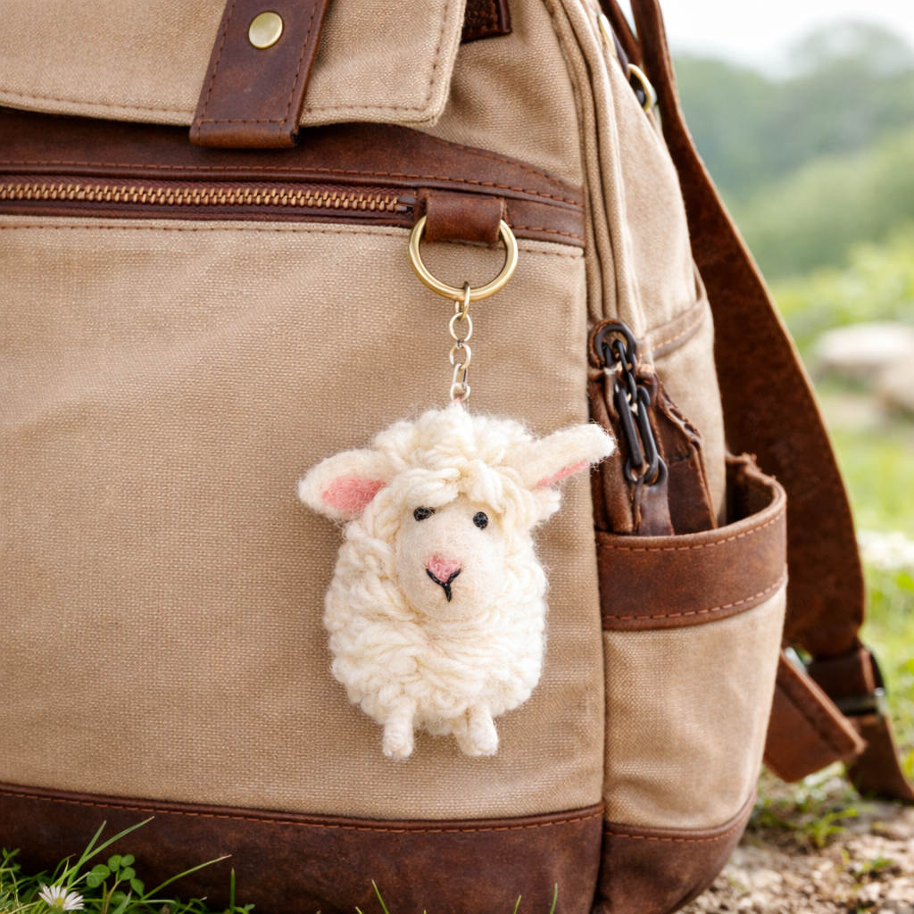 Felt Keychain - Mini Sheep