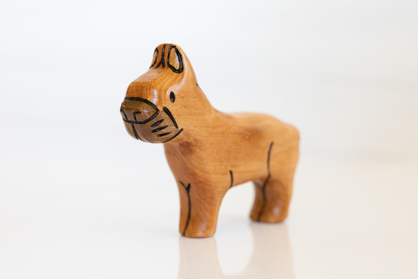 Wooden Frenchie French Bulldog Toy Dog