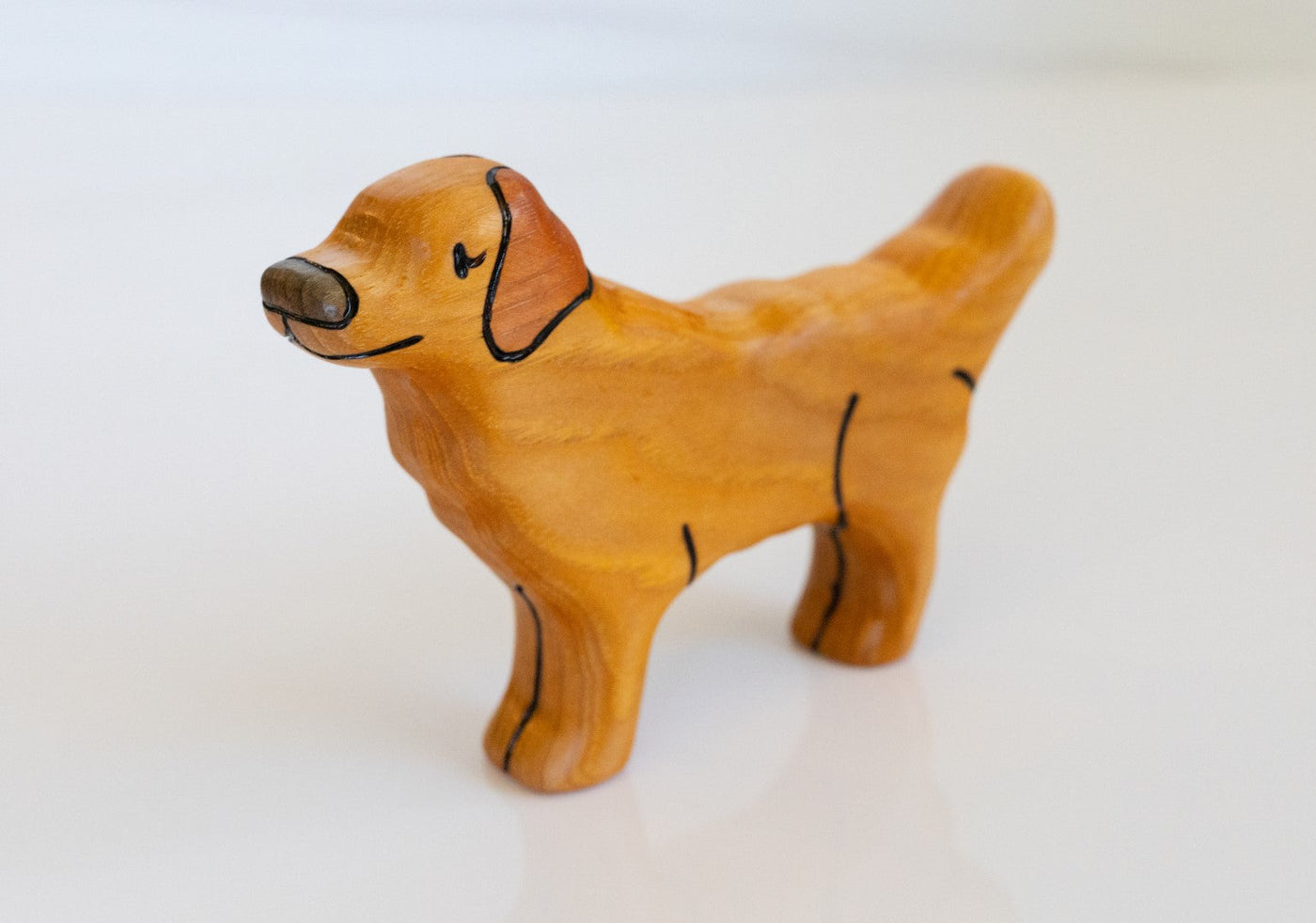 Wooden Golden Retriever Toy Dog