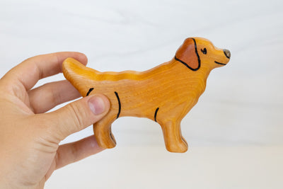 Wooden Golden Retriever Toy Dog