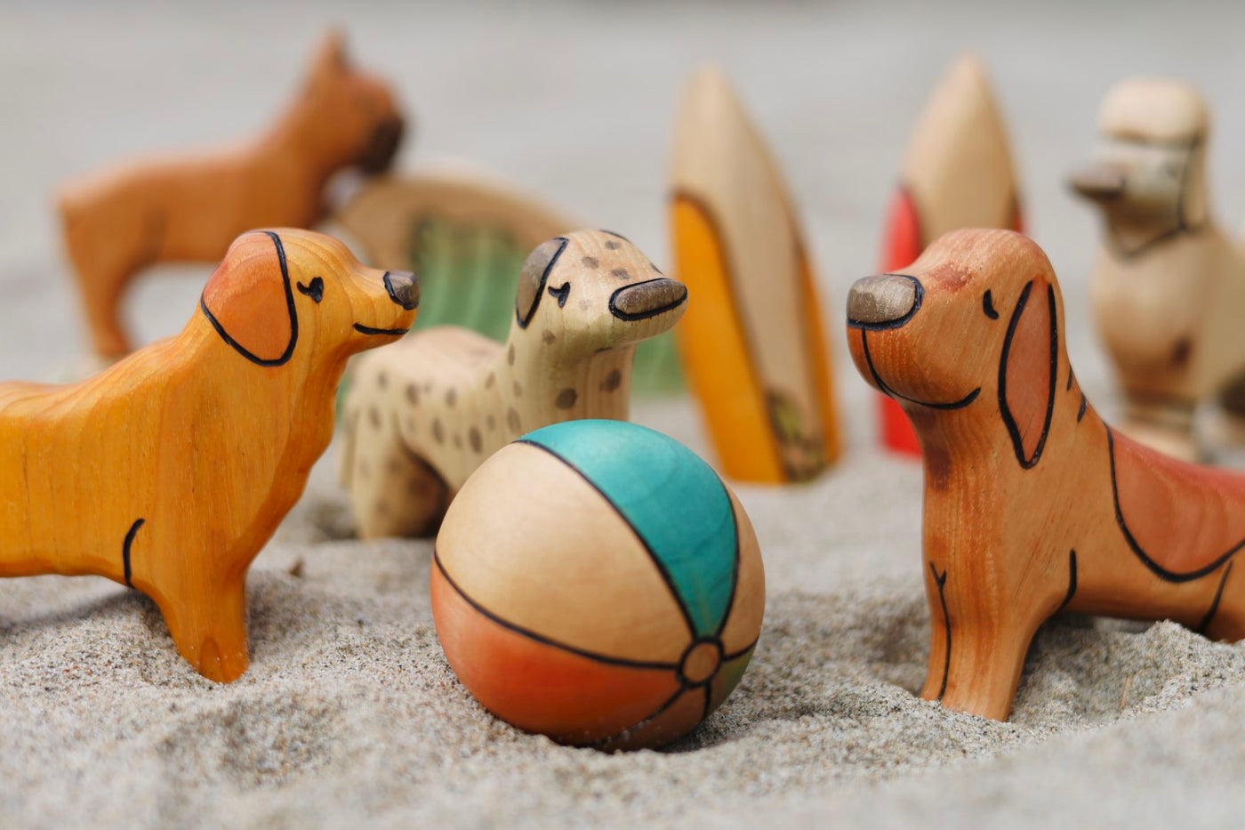 Wooden Bloodhound Toy Dog