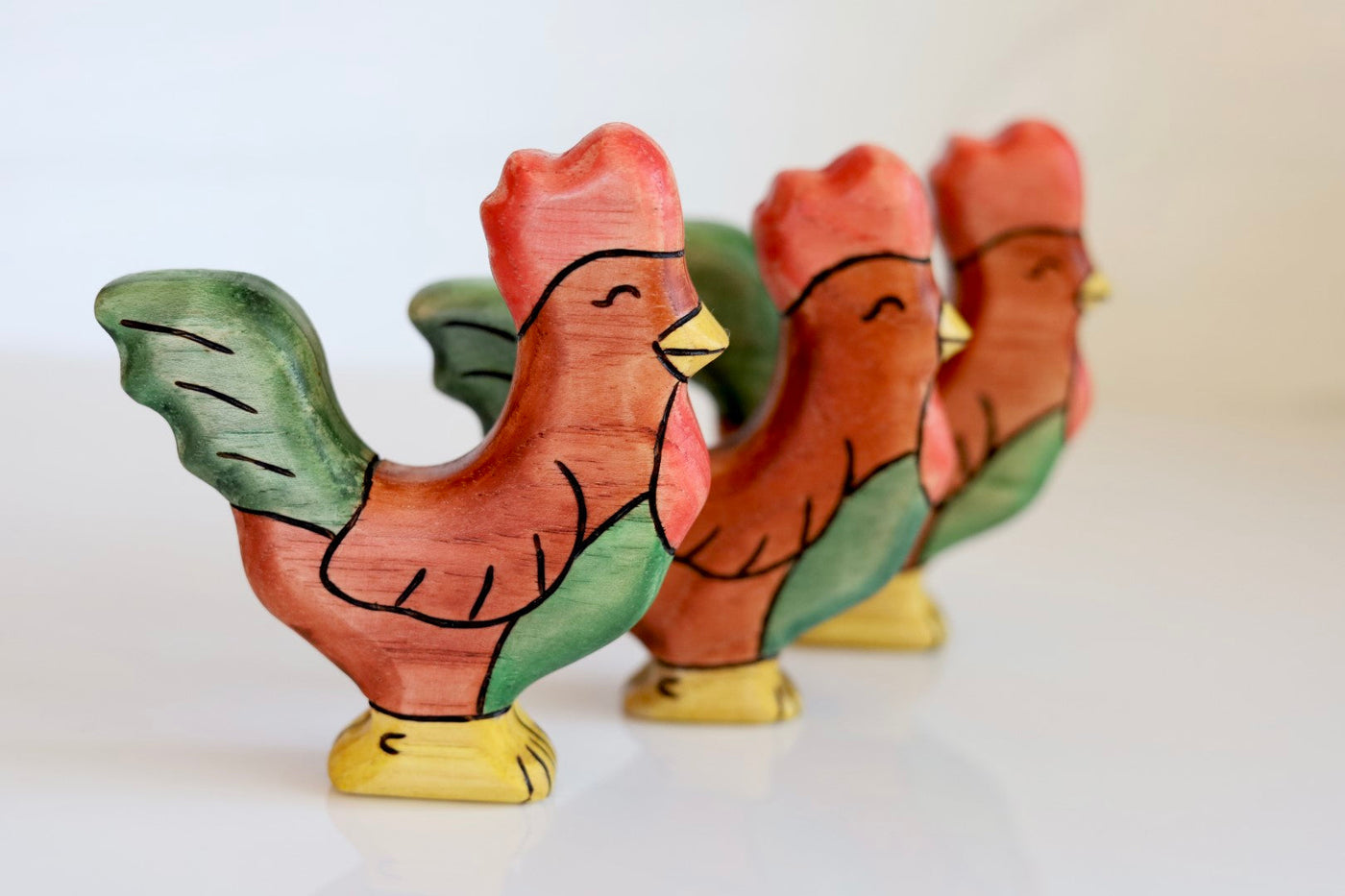 Wooden Chicken Toy - Rooster Or Hen