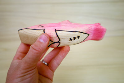 Wooden Amazon Pink Dolphin Toy