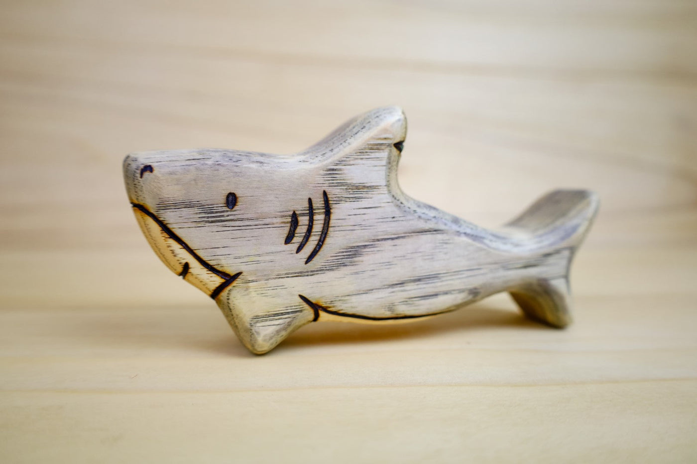 Wooden Great White Shark Toy