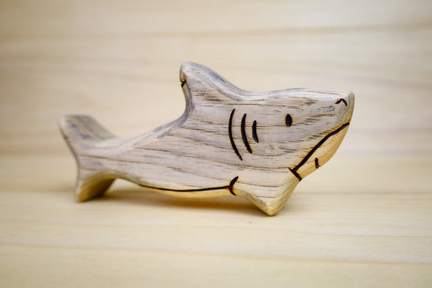 Wooden Great White Shark Toy