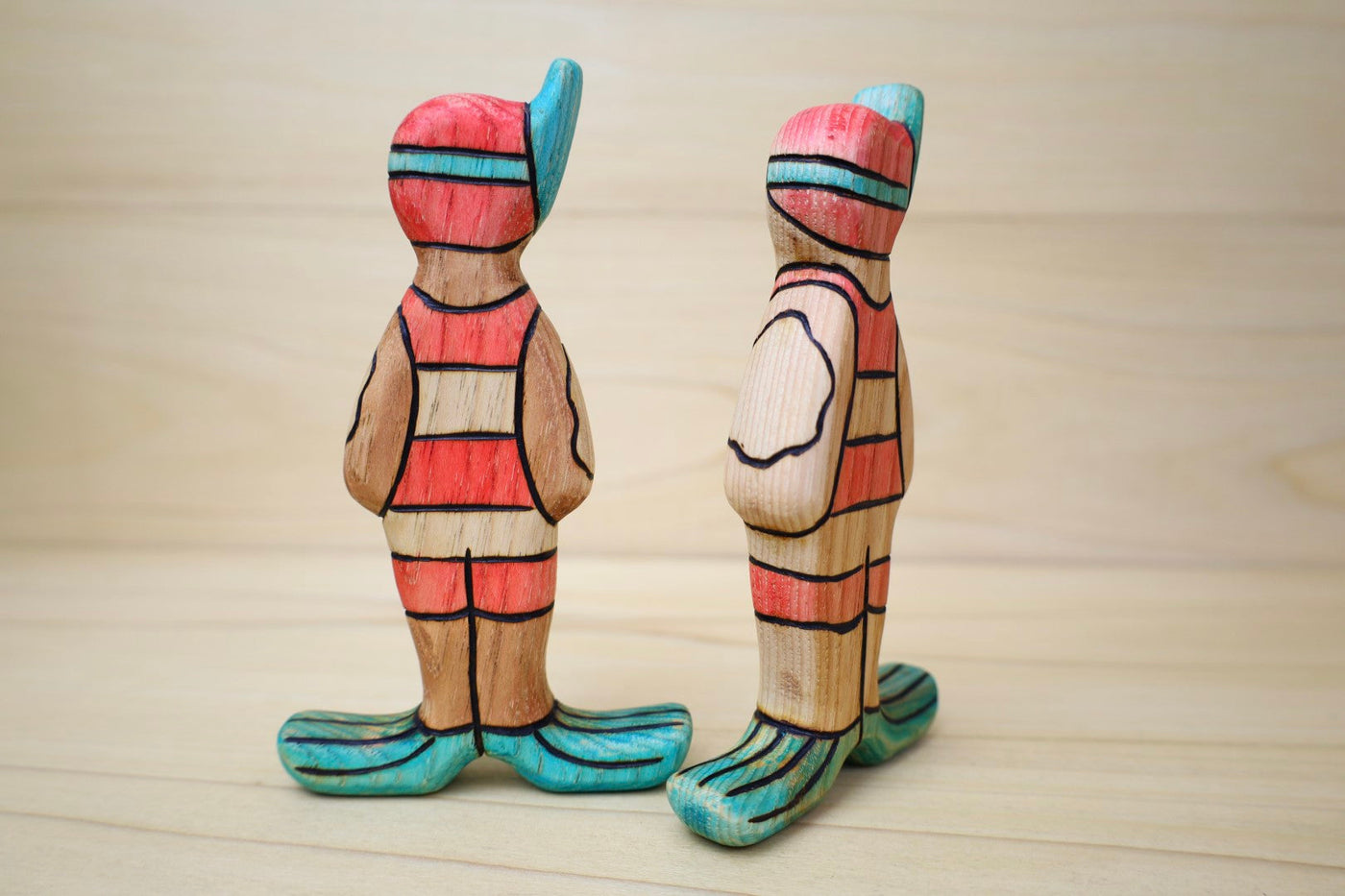 Wooden Retro Snorkel Swimmer