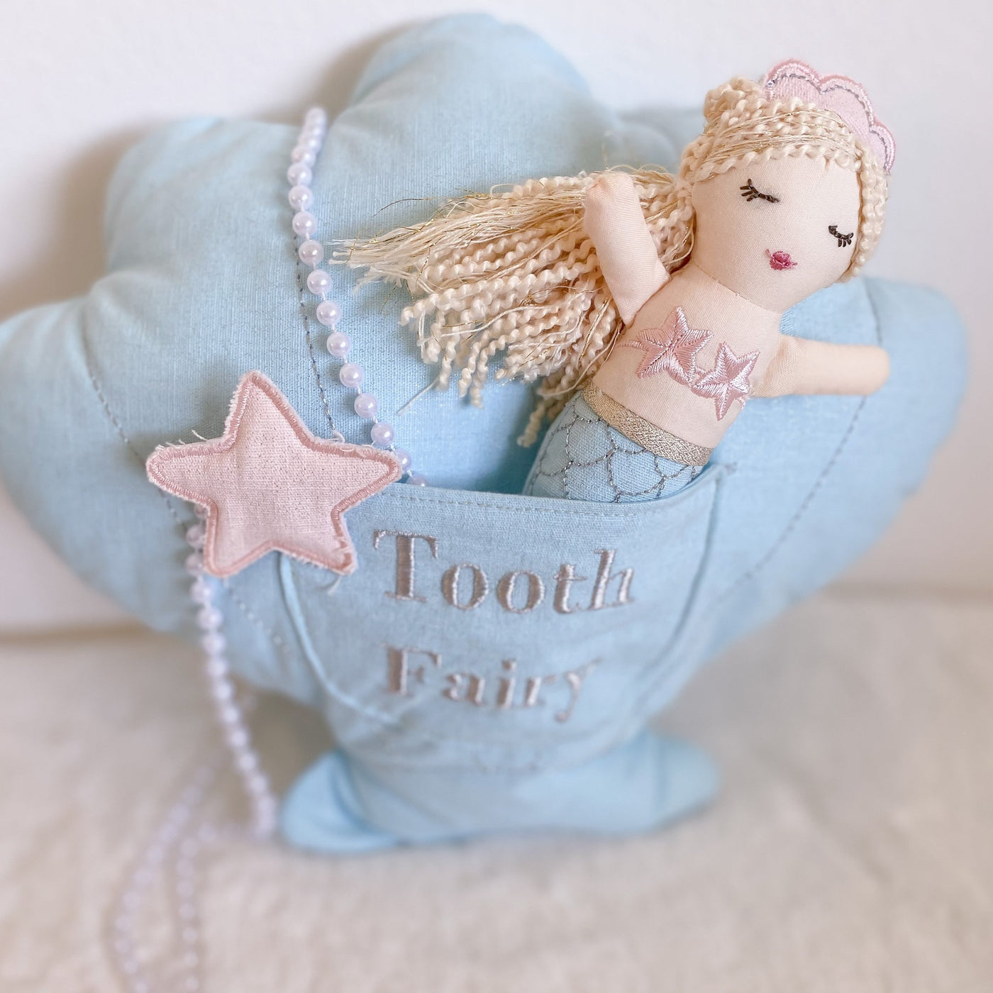 Mimi Mermaid Tooth Fairy Pillow and Doll Set