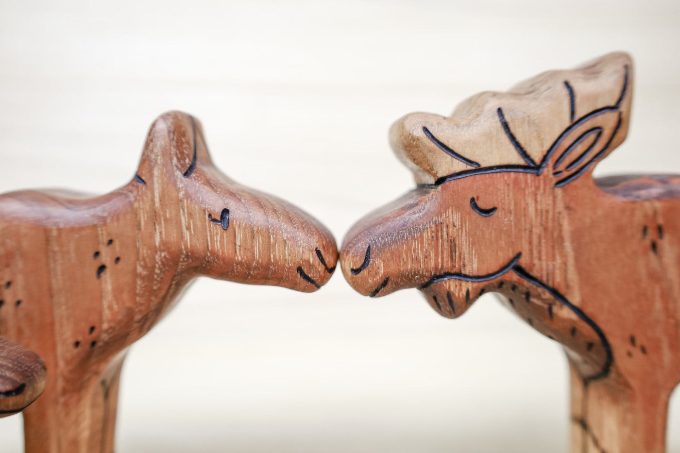 Wooden Moose Family- Daddy, Mama, or Baby Moose