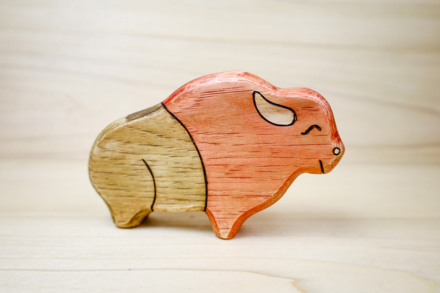 Wooden Buffalo Toy