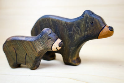 Wooden Black Bears- Mama or Baby