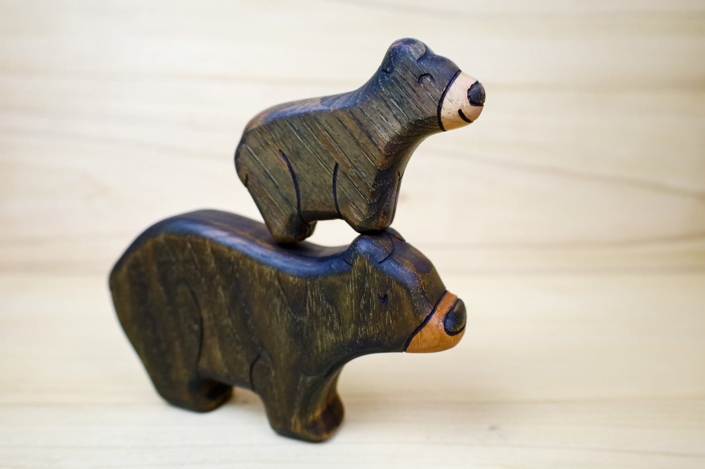 Wooden Black Bears- Mama or Baby