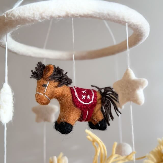 Felt Baby Mobile - Cute Pony