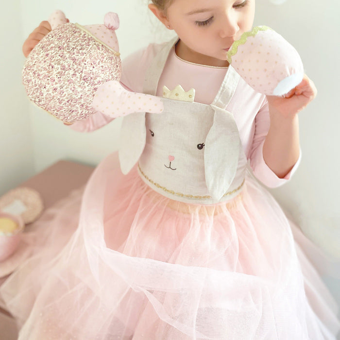Mon Ami Princess Bunny linen play apron for dress-up