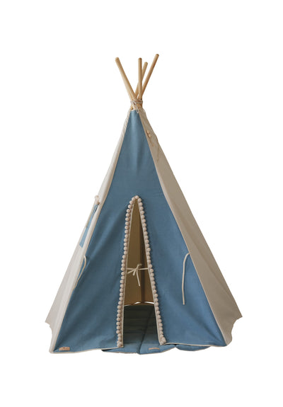 “Jeans” Teepee Tent with Pompoms