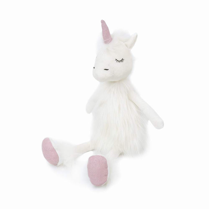 Mon Ami Shimmer unicorn plush doll with blush fur and sparkly horn