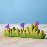 Bumbu Large Wooden Grass with Lilac Flowers · view 1
