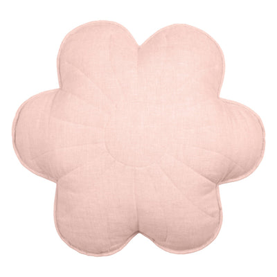 Linen "Light Pink Lily" Flower Pillow