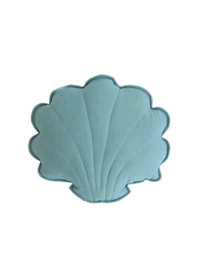 Linen “Eye of the Sea” Shell Pillow