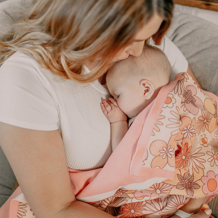 Lucy Darling Little Dreamer Organic Baby Blanket - Flower Child
