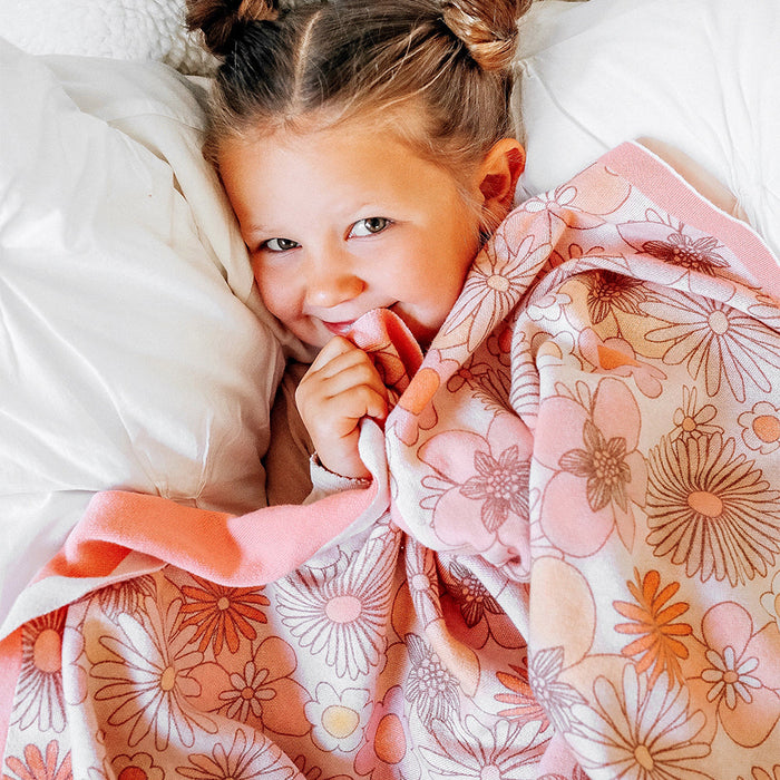 Lucy Darling Little Dreamer Organic Baby Blanket - Flower Child