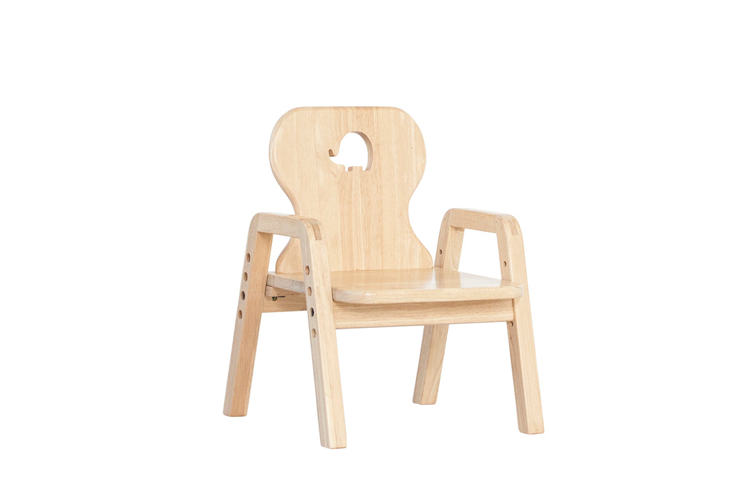 Mesasilla Primary Adjustable Table Set - with drawer-Bear Elephant Car Rabbit  Star - Height Adjustable