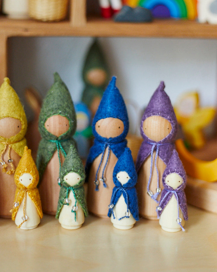 Mini Yellow Wooden Gnome