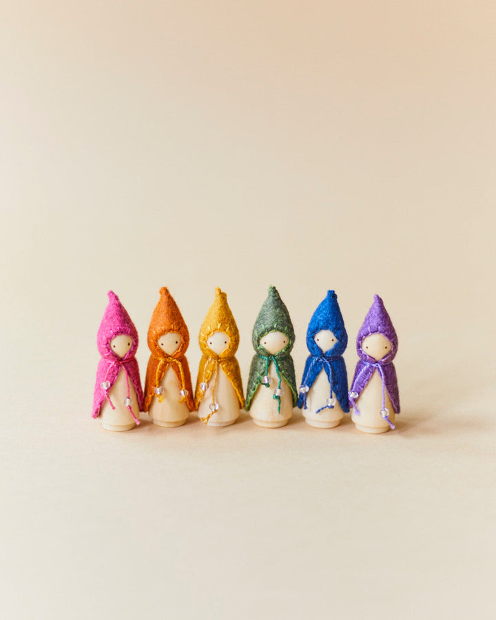 Mini Yellow Wooden Gnome