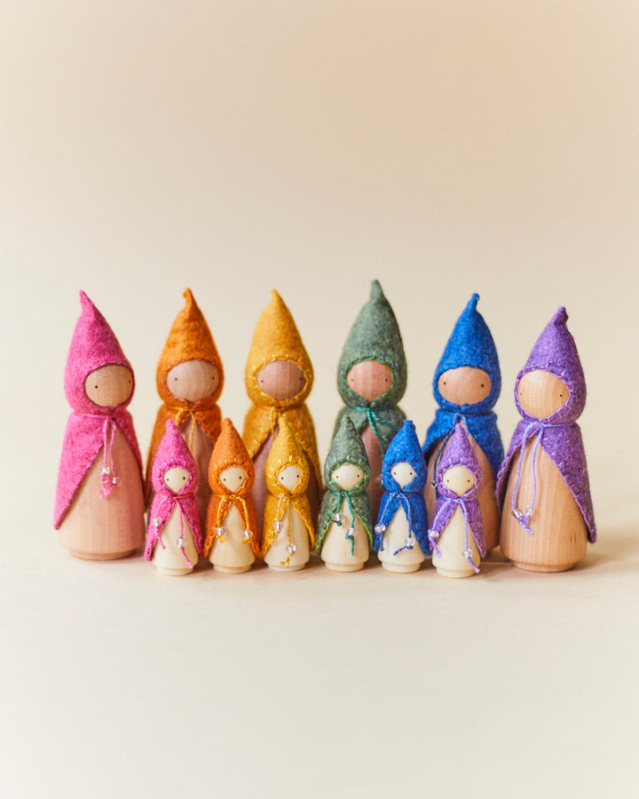 Mini Yellow Wooden Gnome