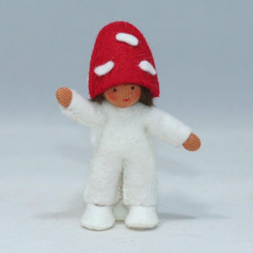 Sale Red Mushroom Family (3.5")  | Medium Skin Tone | Set of 5 Dolls