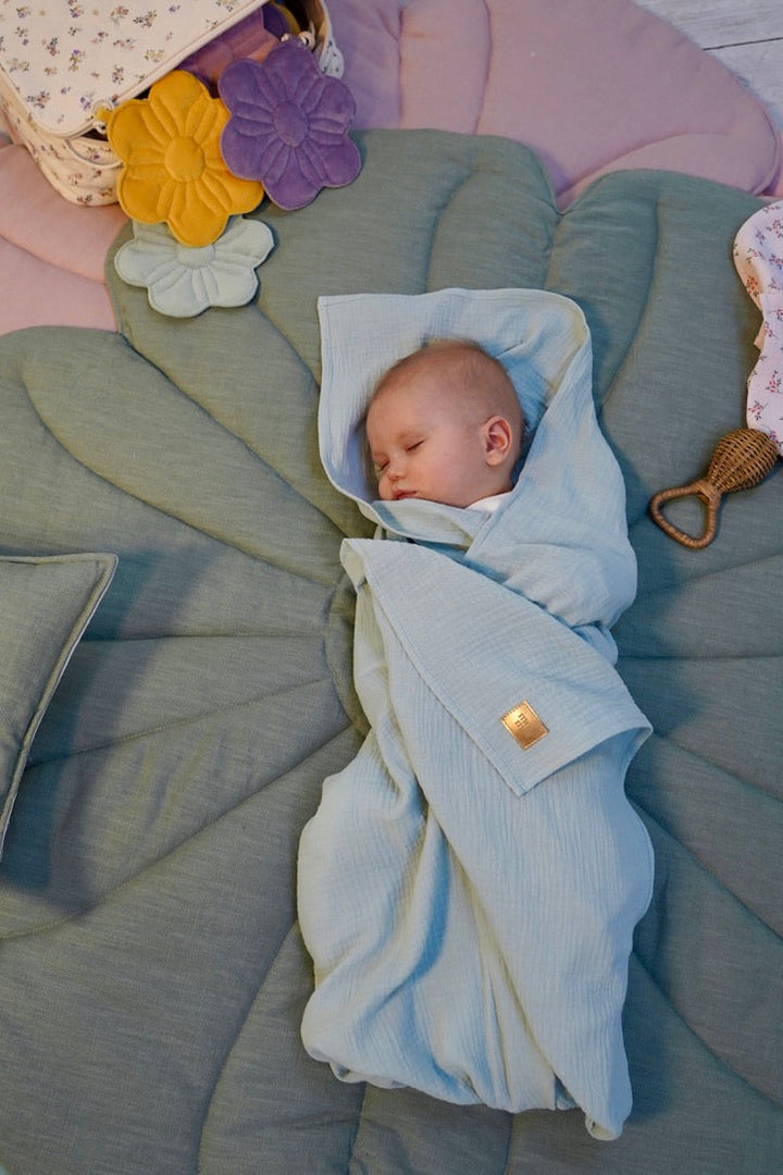 Muslin "Mint" Baby Swaddle Blanket