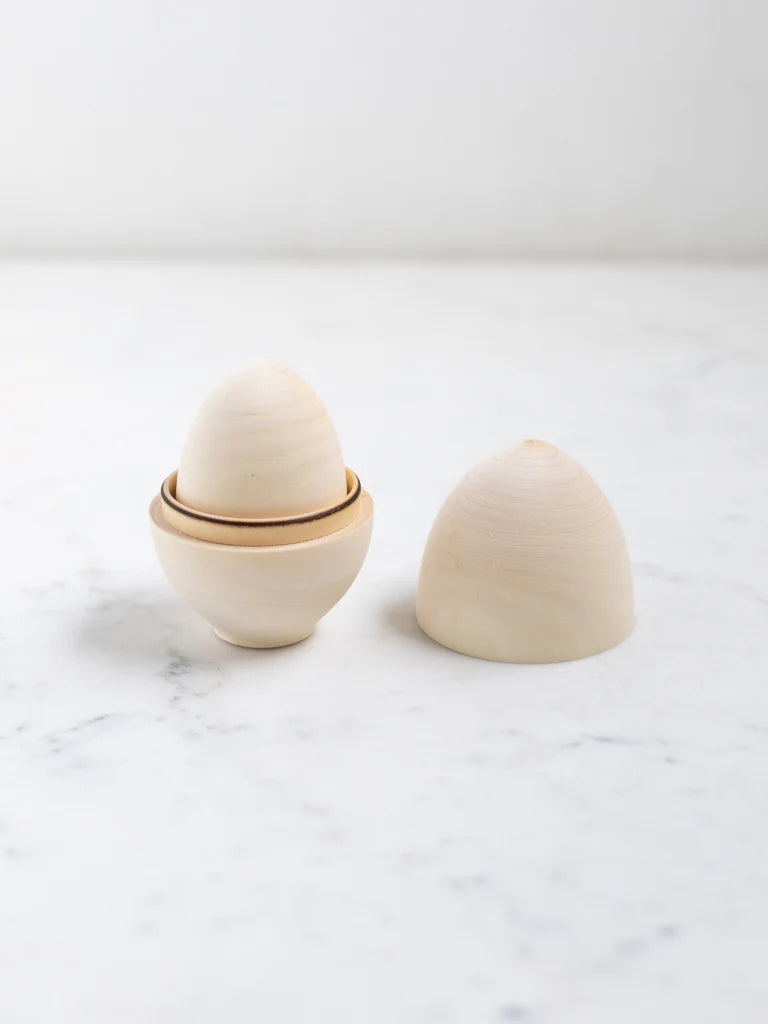 Natural Wooden Nesting Eggs, Set of 5