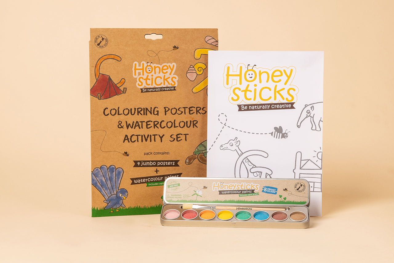Honeysticks Jumbo Posters and Paints Activity Set