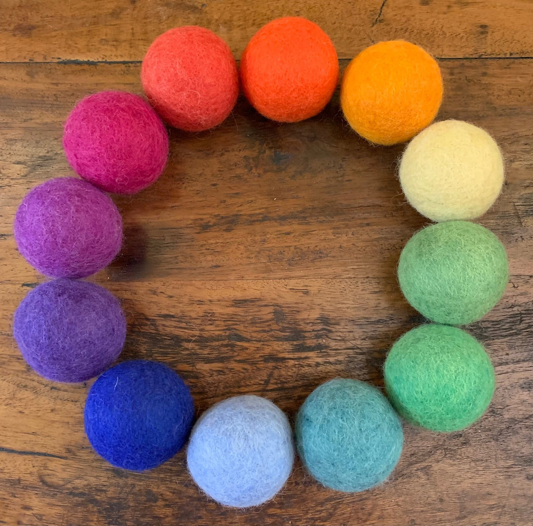 Papoose Goethe 5 cm Felt Balls, Set of 12