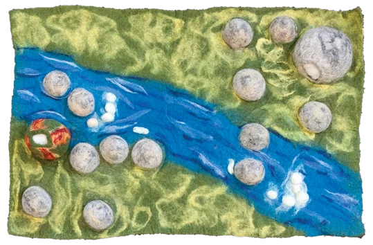 Papoose Jurassic Felt Mat