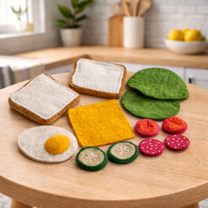 Papoose Sandwich and Toppings