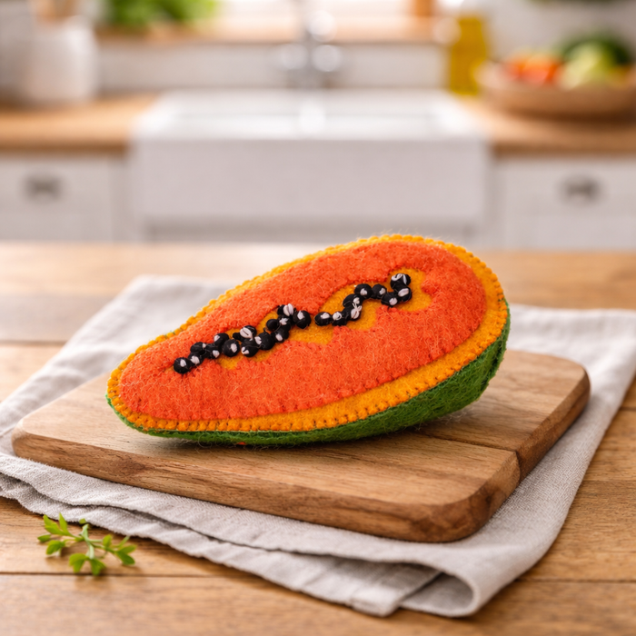 Papoose Felt Papaya, Half