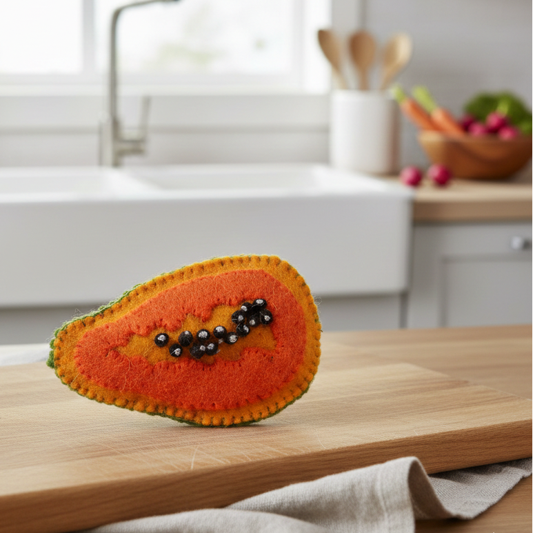 Papoose Felt Papaya, Half