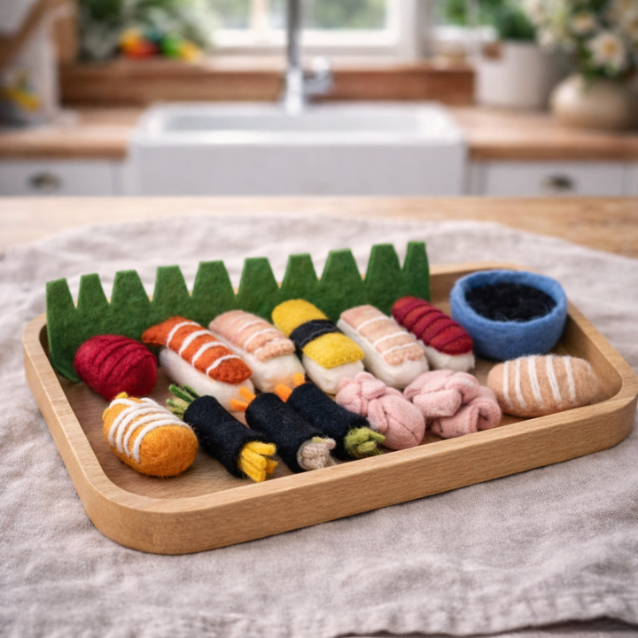 Papoose Felt Sushi Bento Box, Set of 15