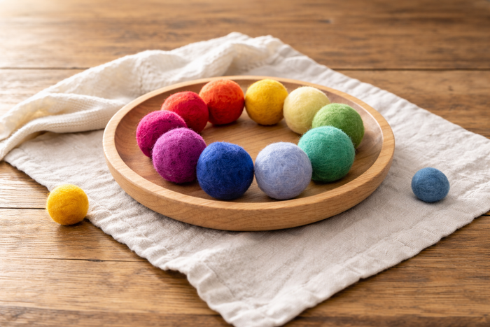 Papoose Goethe 5 cm Felt Balls, Set of 12