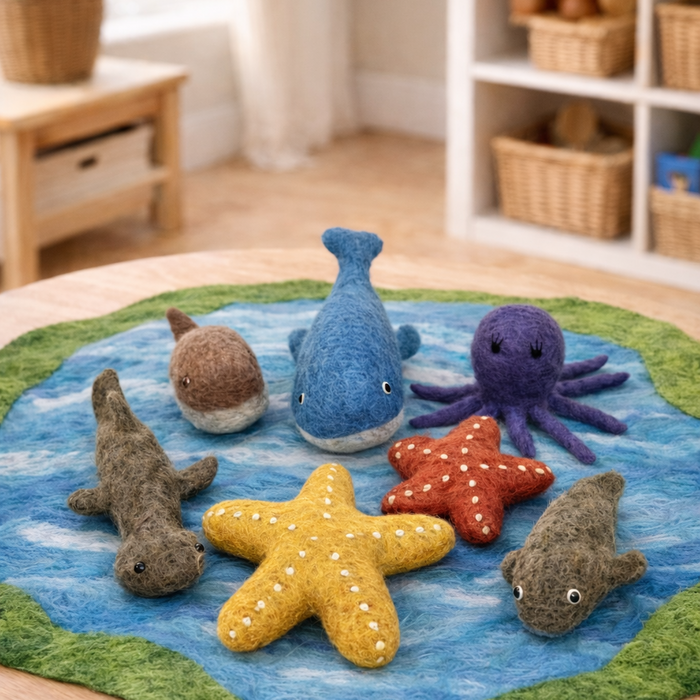 Papoose Sea Animals, Set of 7