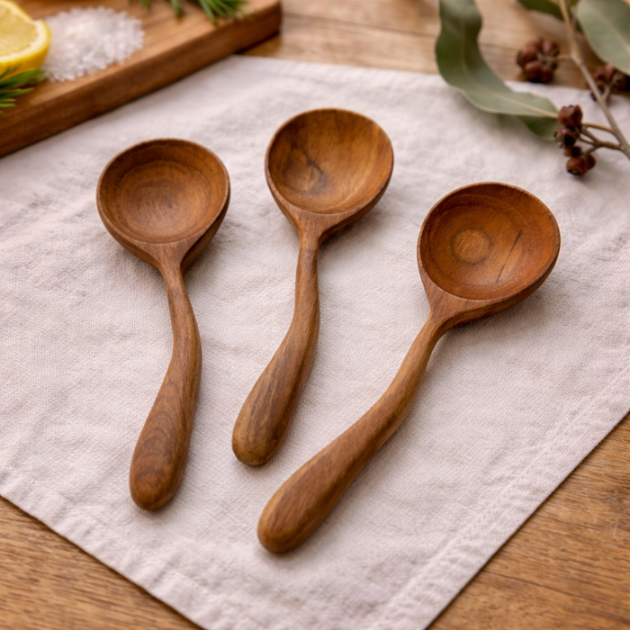 Papoose Teak Moon Spoon
