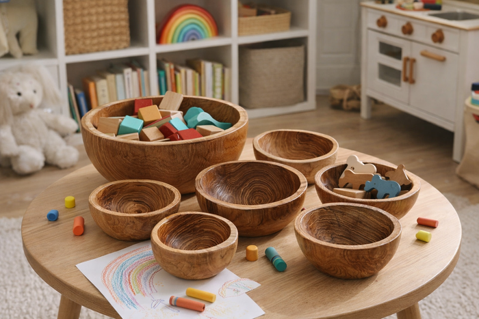 Papoose Wooden Potion Teak Bowl