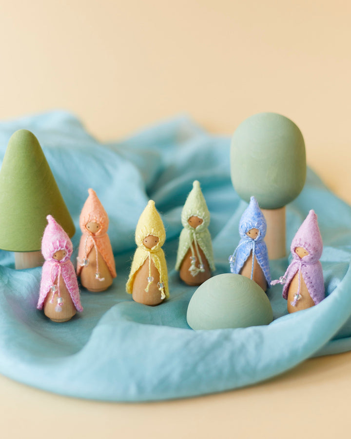 Mini Pastel Purple Wooden Gnome