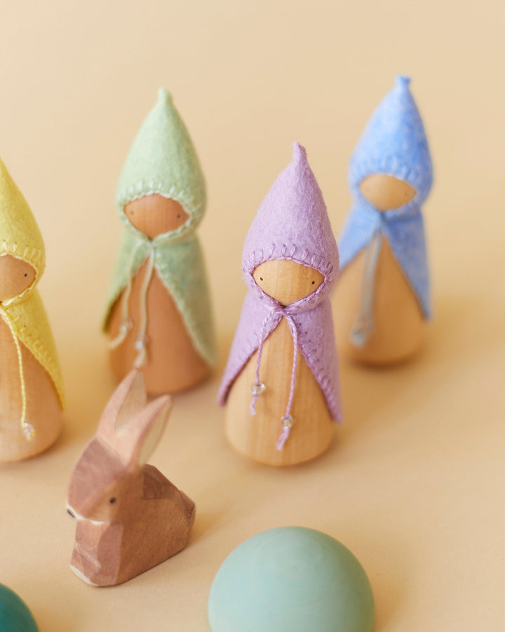 Pastel Green Wooden Gnome