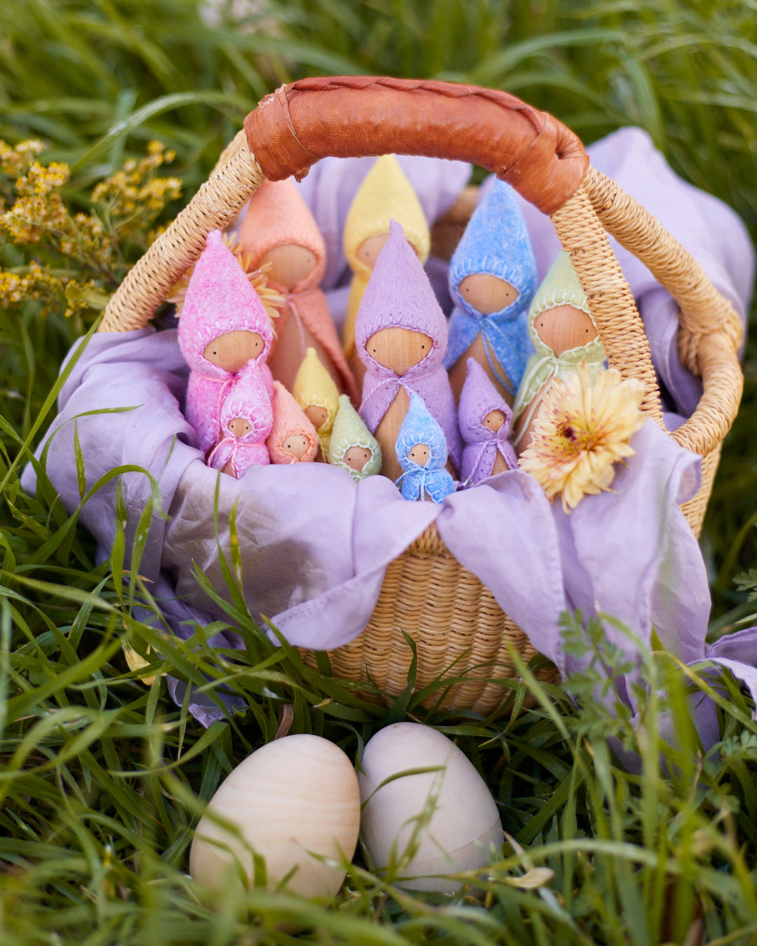 Mini Pastel Purple Wooden Gnome